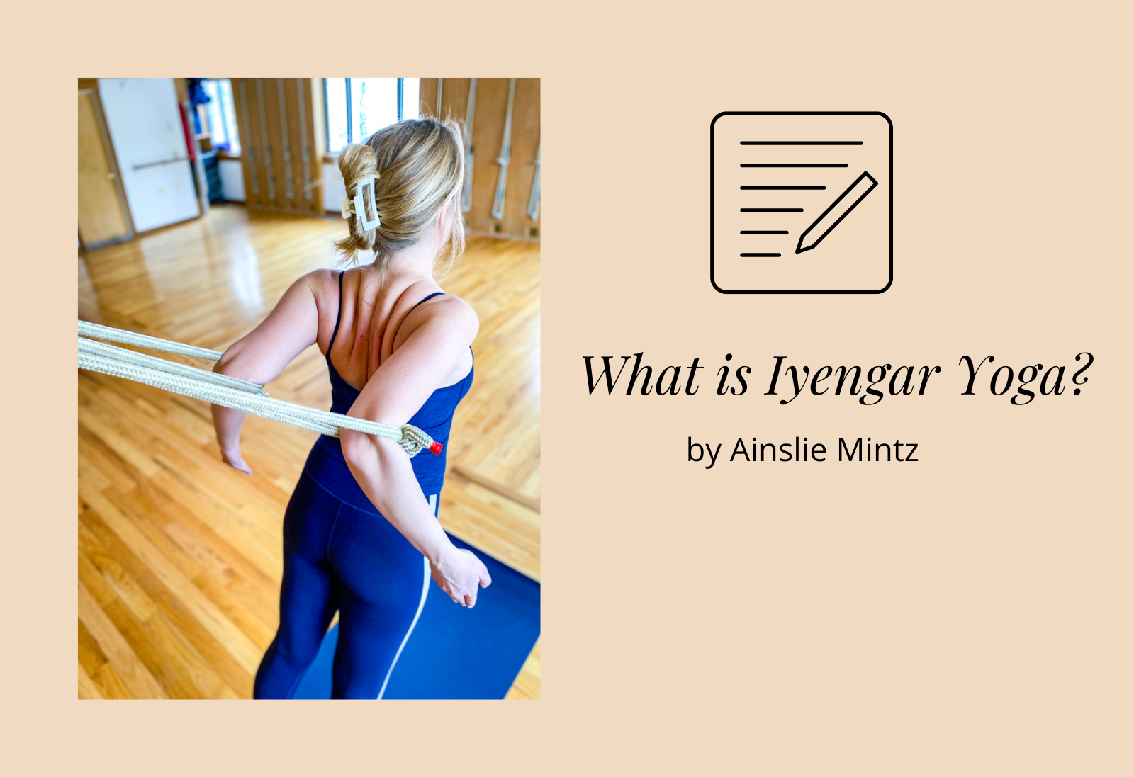 what is iyengar yoga by ainslie mintz seen in the yoga ropes