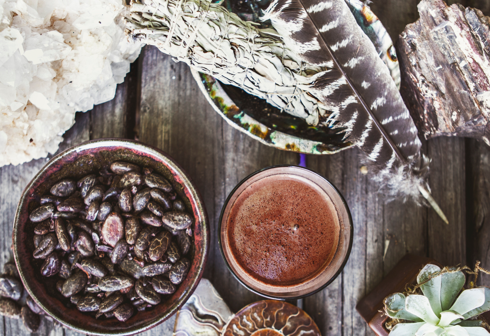 cacao ceremony with Candace Blair